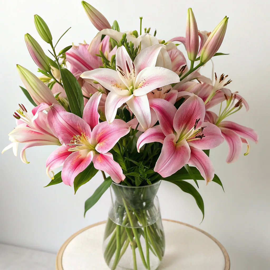 Bouquet of vibrant lilies